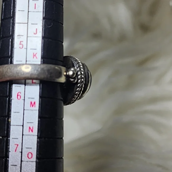 Vintage sterling and‎ lapis ring 5.5 - Picture 6 of 8